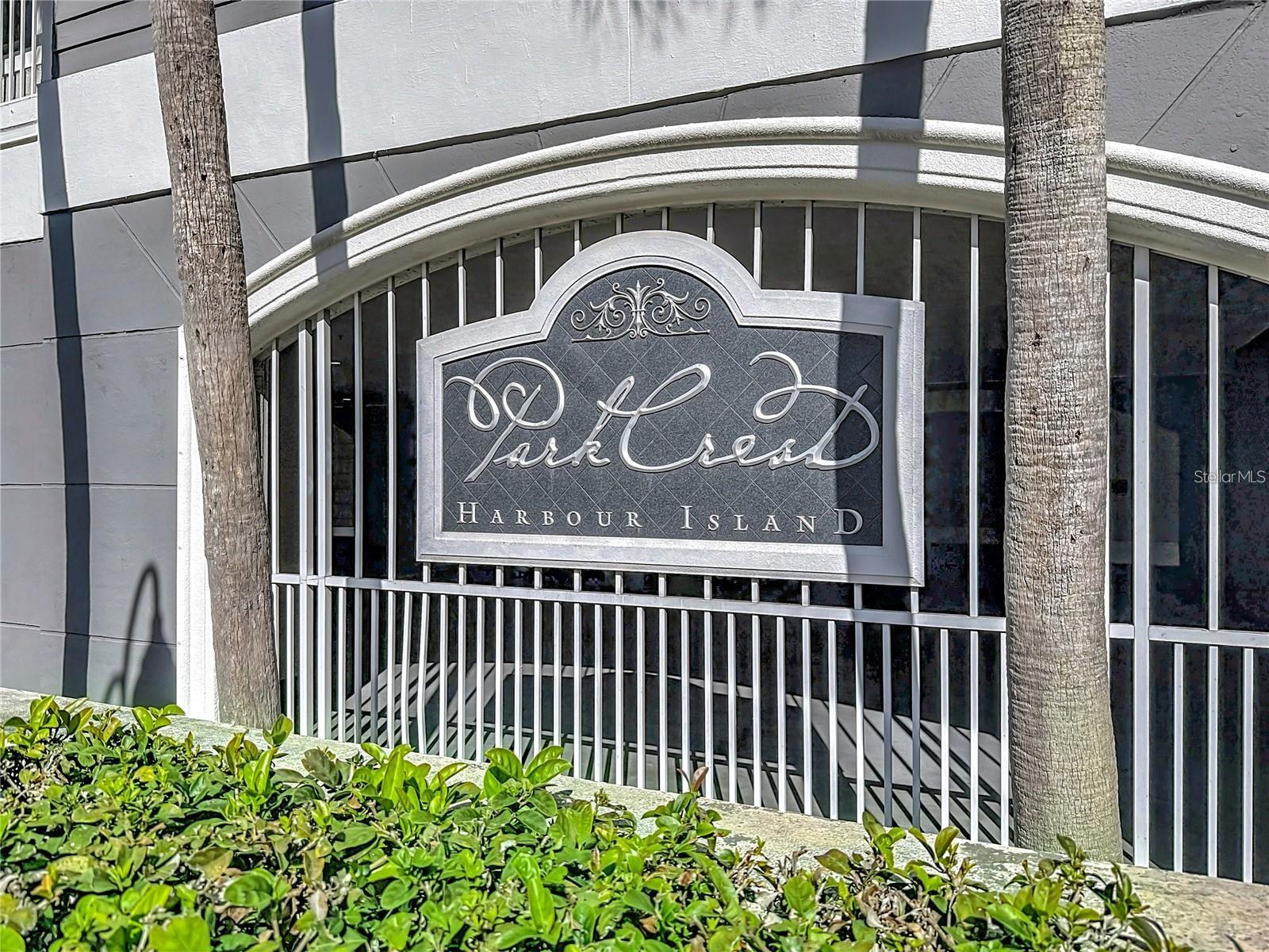 Parkcrest Sign at Parking Garage