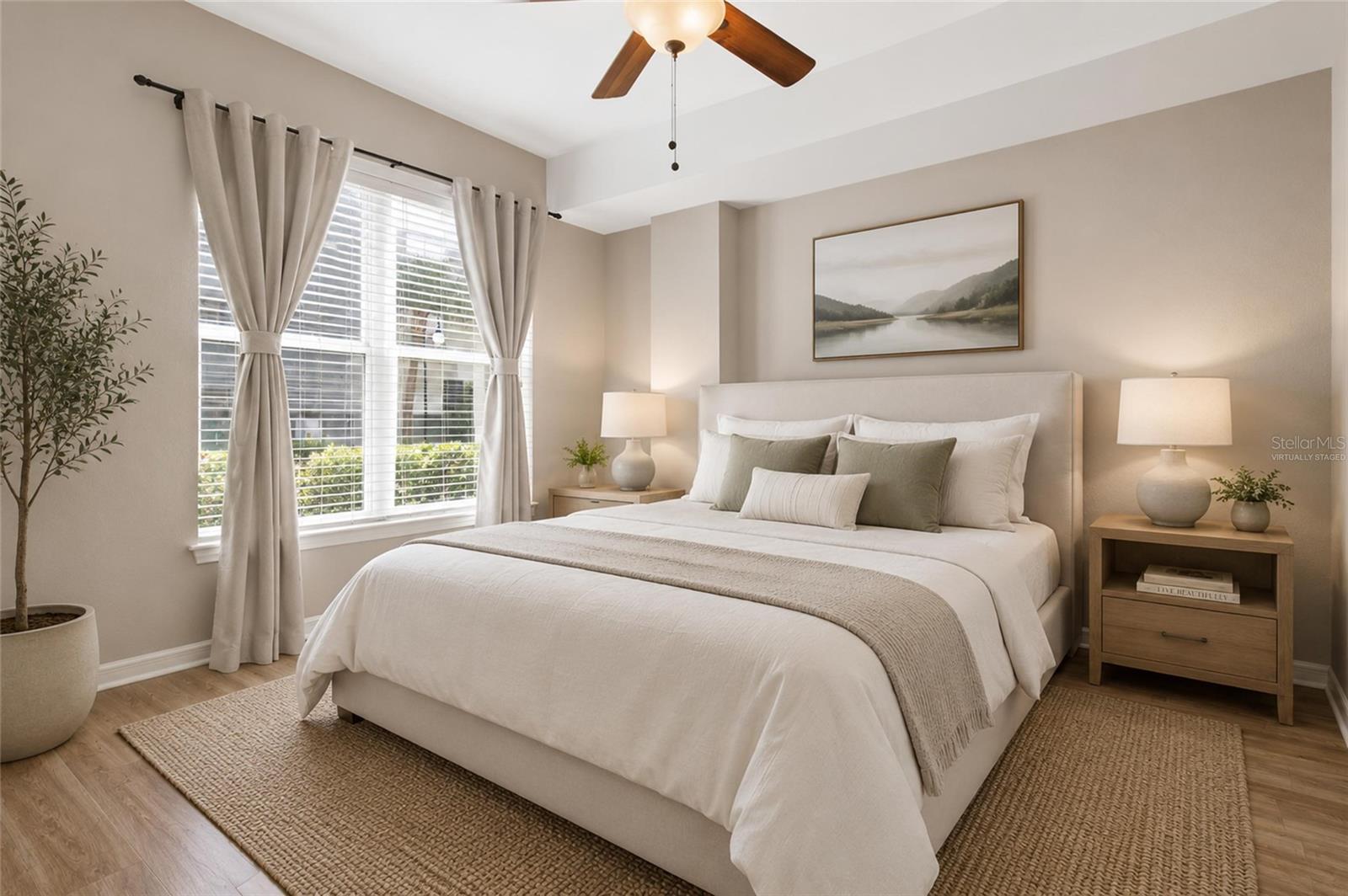 Virtually Staged - Master Bedroom on 1st floor