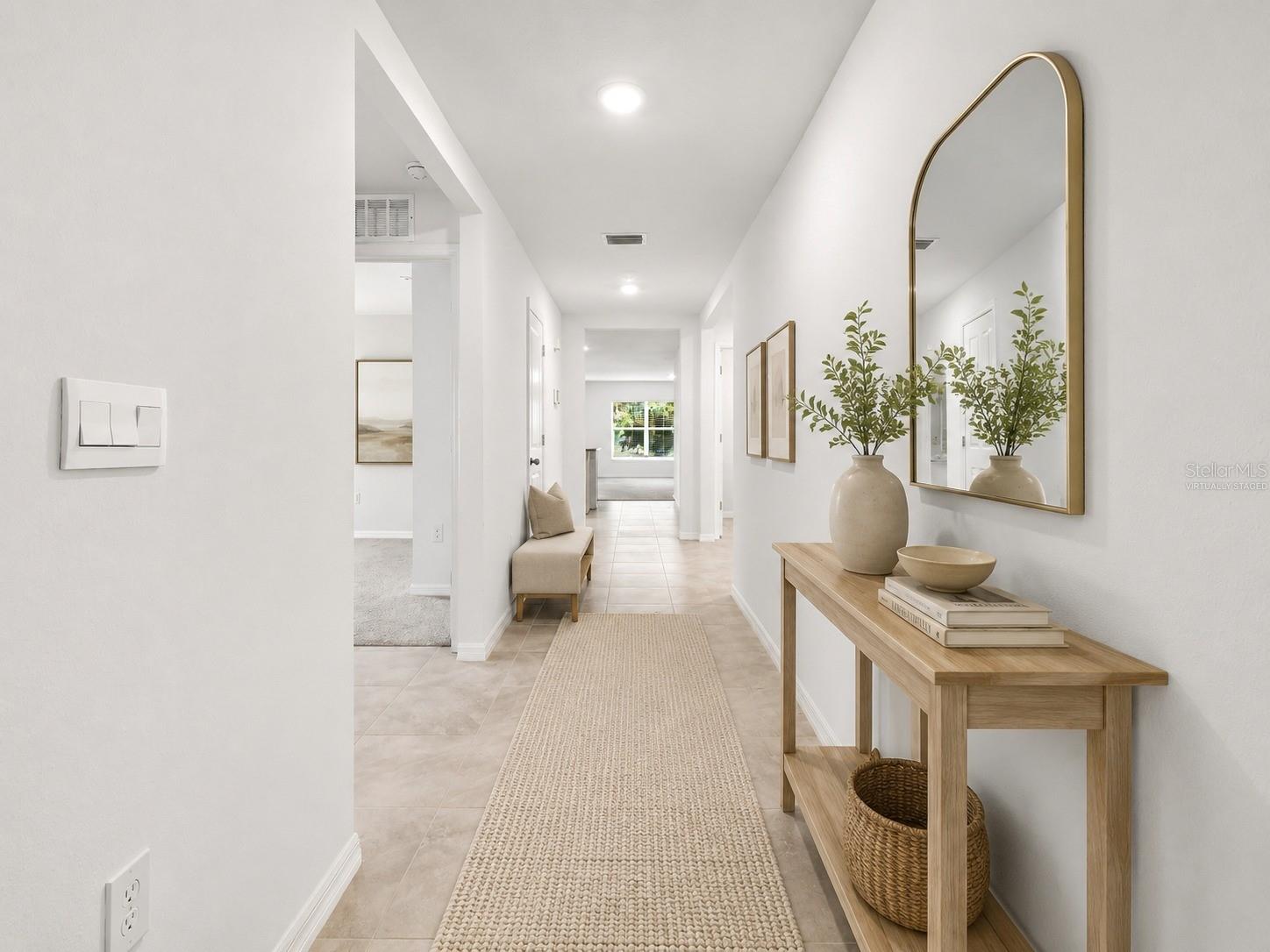 Hallway - virtually staged