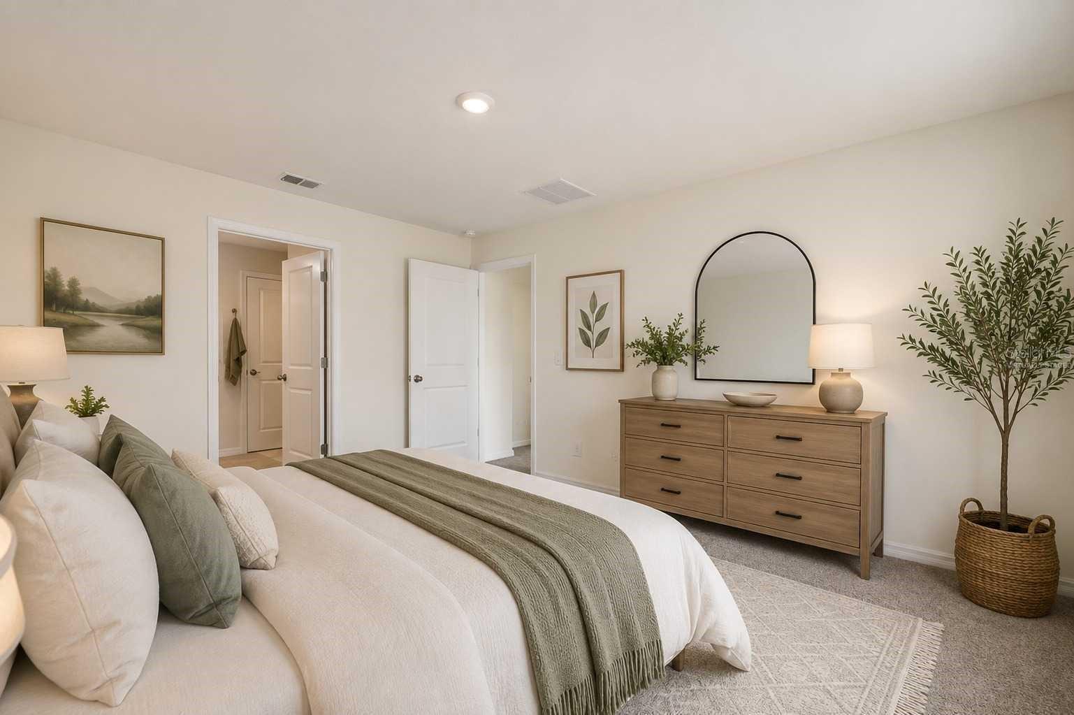 Primary Bedroom Virtually staged