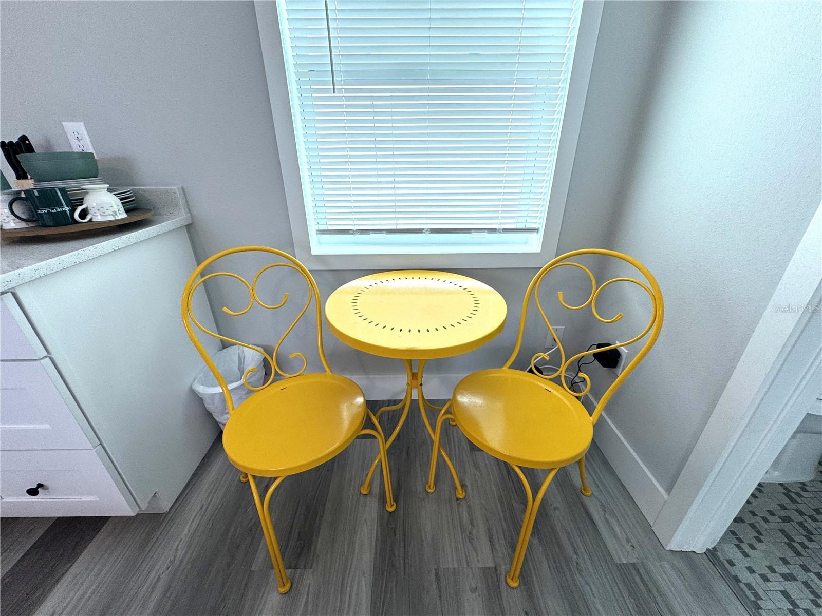 Bistro table and chairs