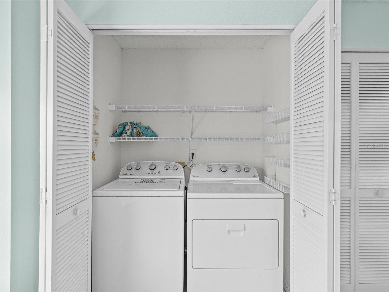 Indoor laundry closet