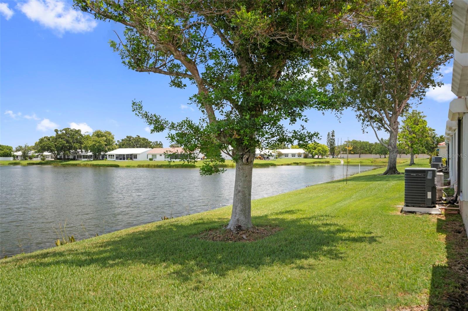View of pond in rear
