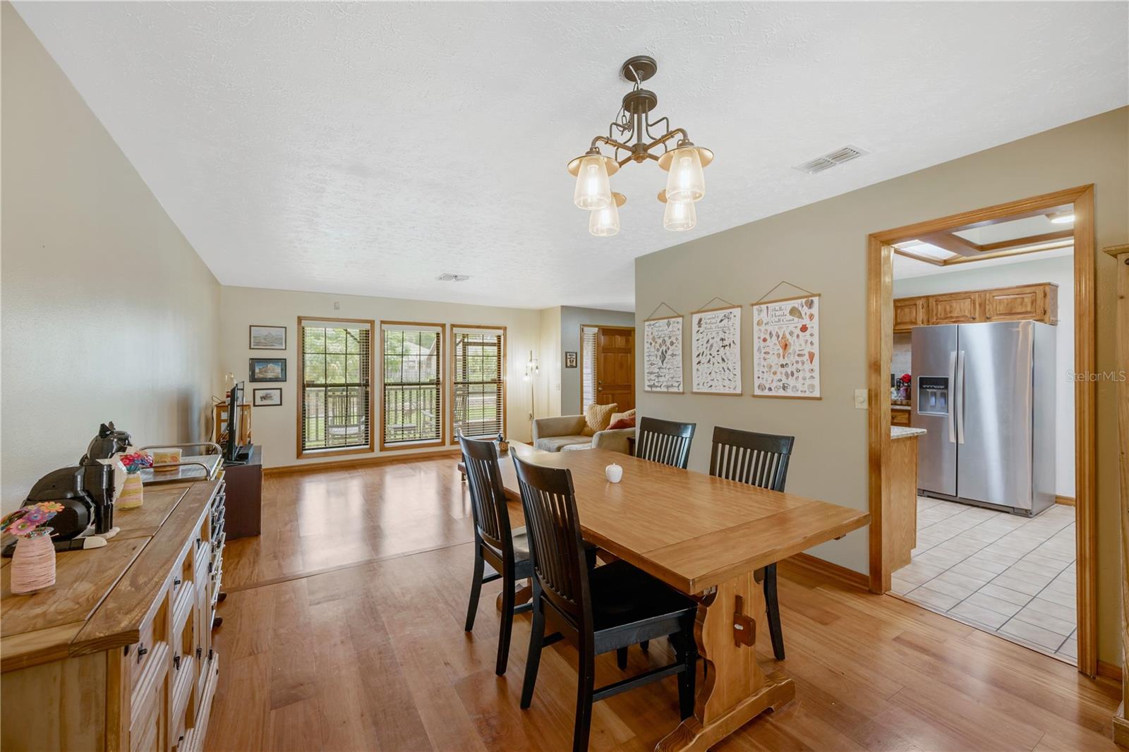 Dining room has convenient access to the kitchen making entertaining a breeze.