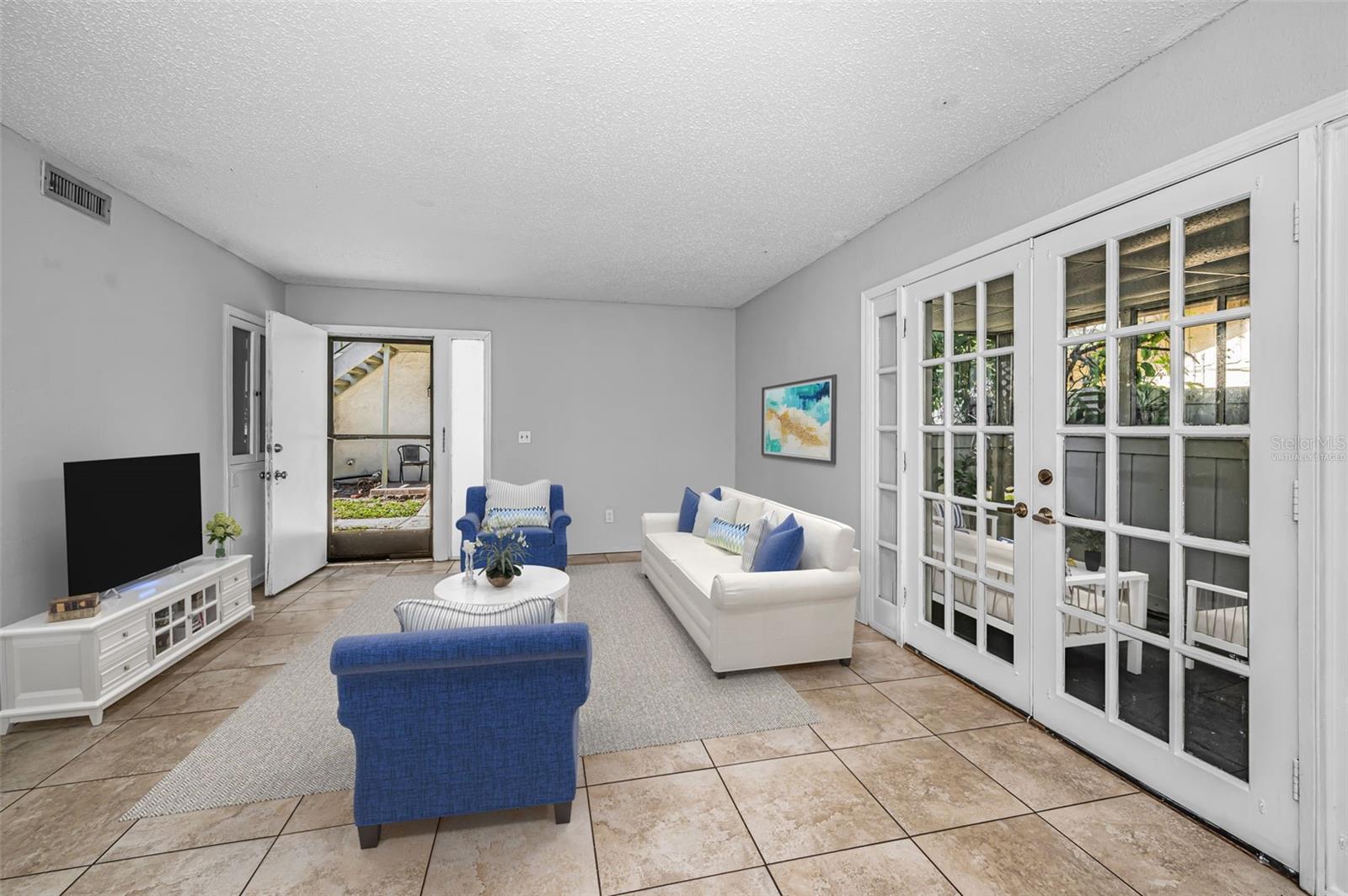 Virtually Staged Family Room