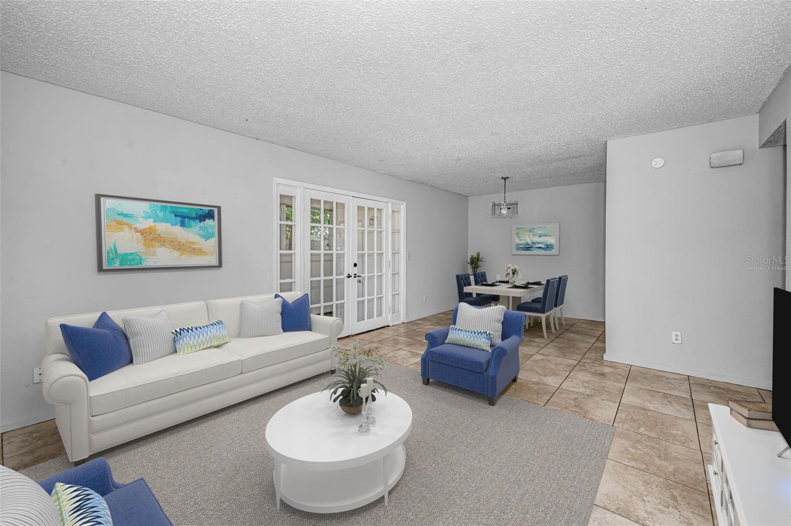 Virtually Staged Family Room