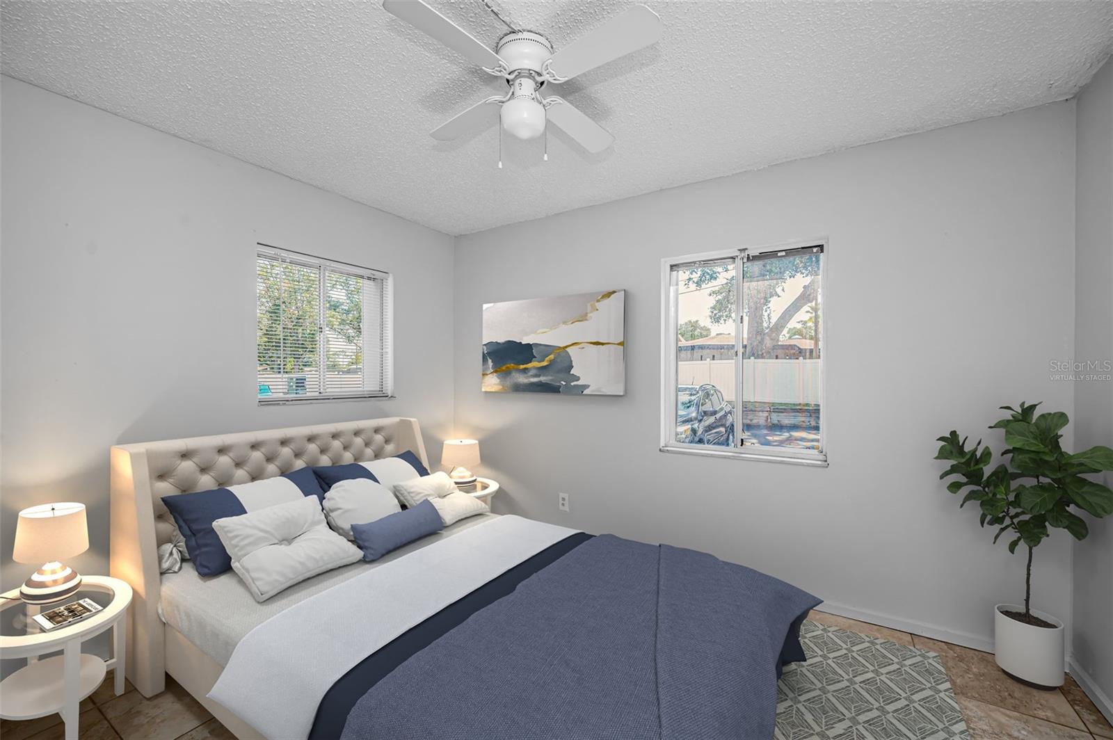Virtually Staged Secondary bedroom