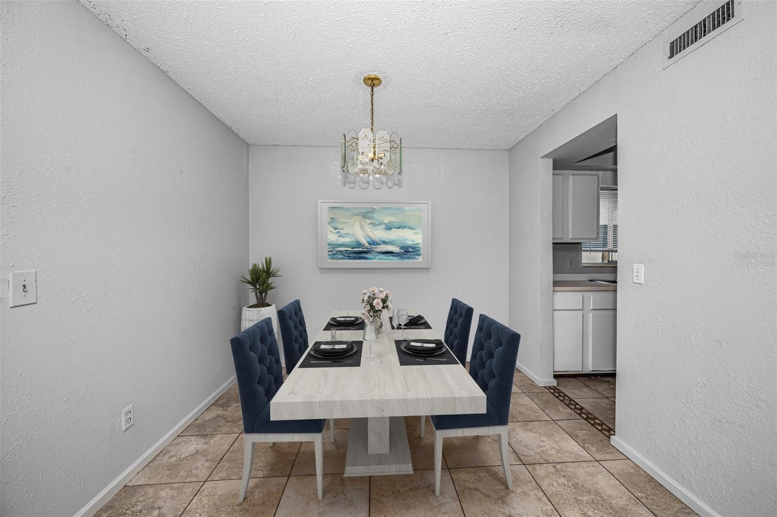 Virtually Staged Dining Room