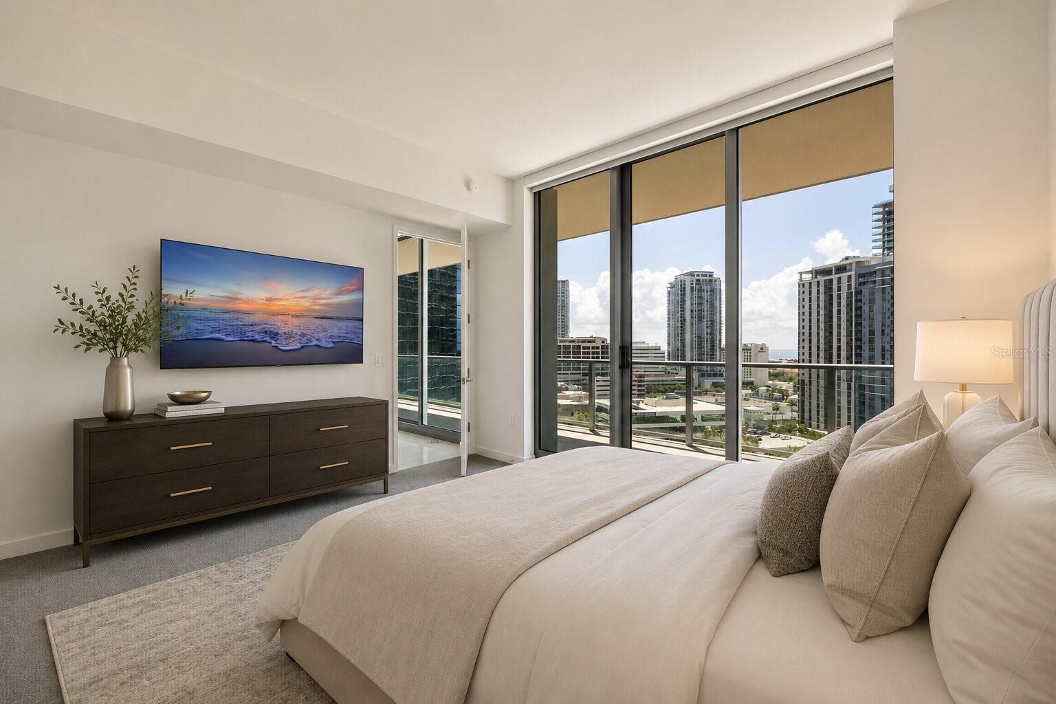 Virtual Staged Primary Suite, TV Included