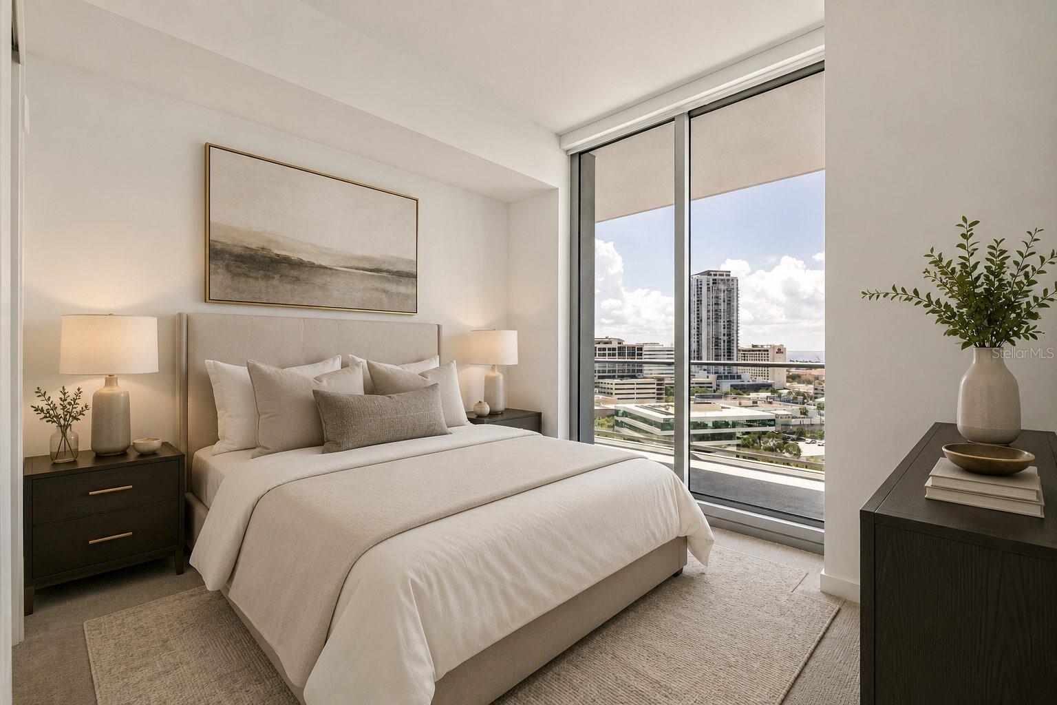 Virtual Staged Bedroom/Office 2