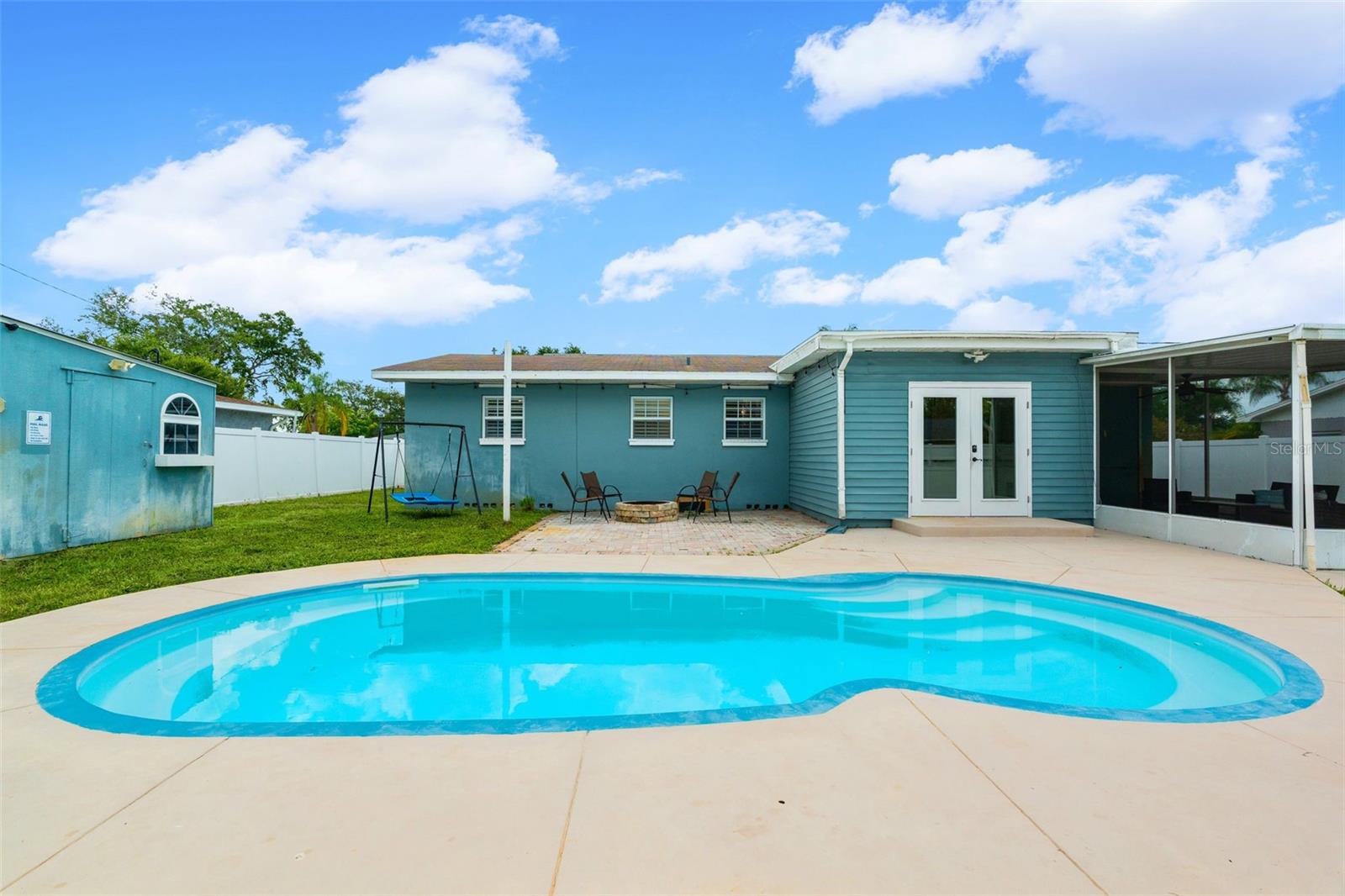 Oversized private inground pool