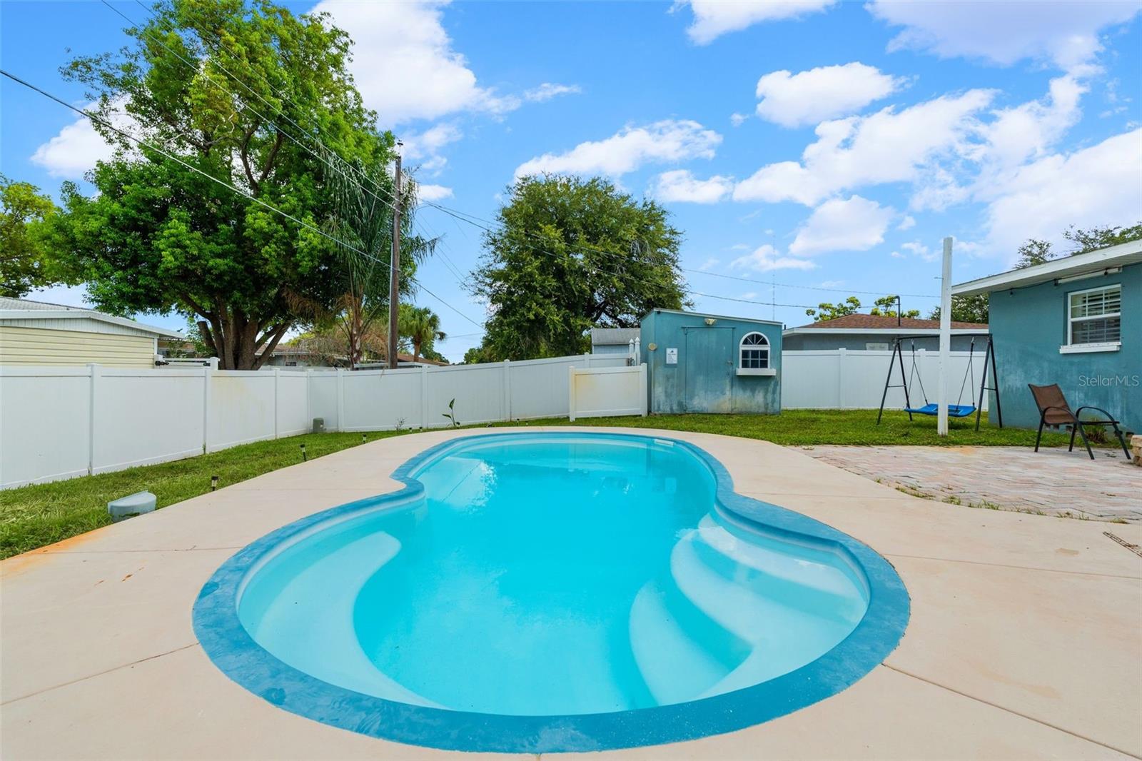 Fully fenced in private back yard
