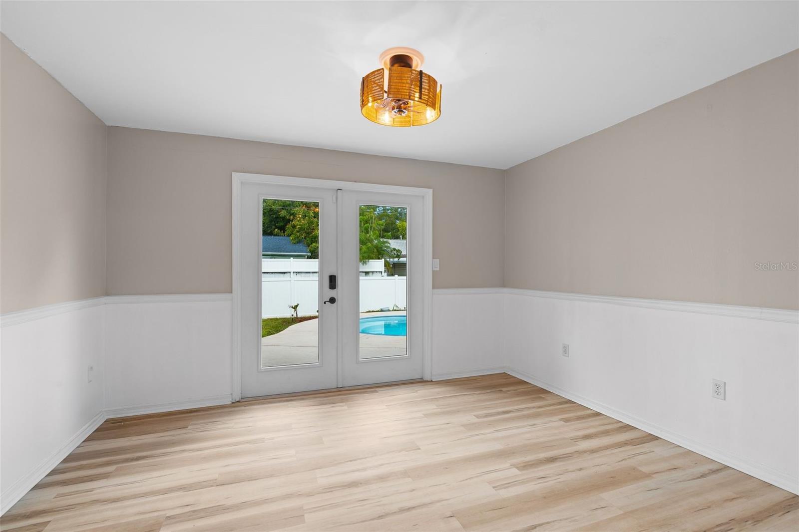 Extra dining area or secondary living space off of kitchen.