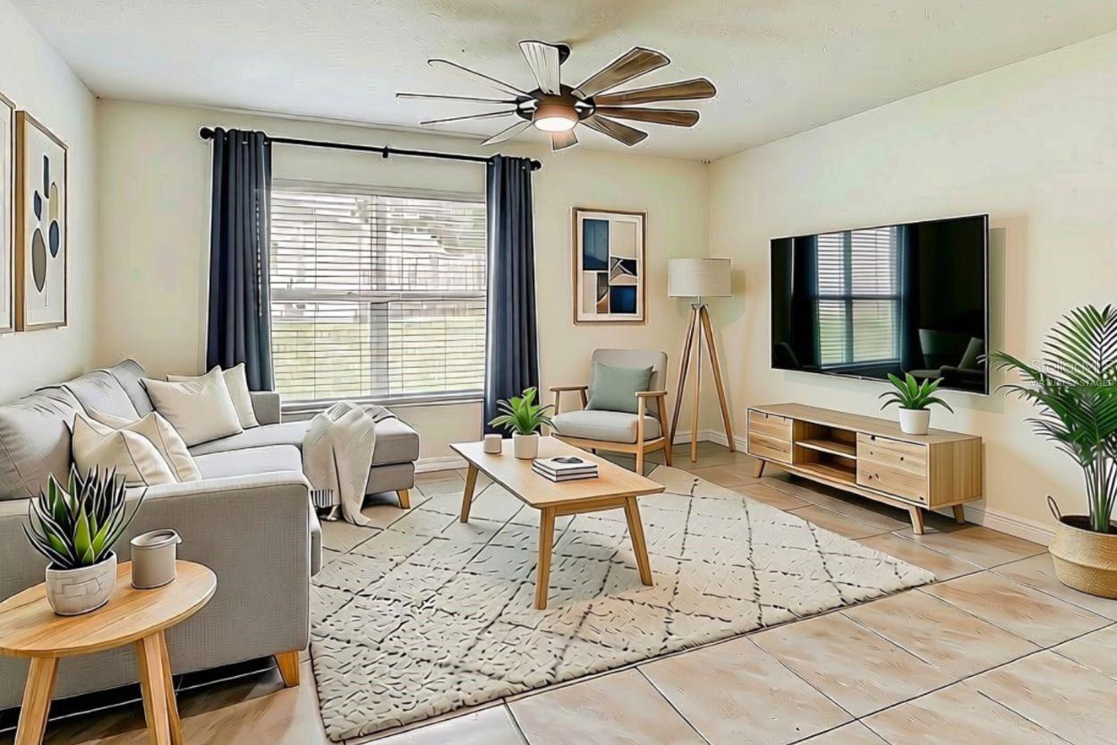 Living Room- virtually staged