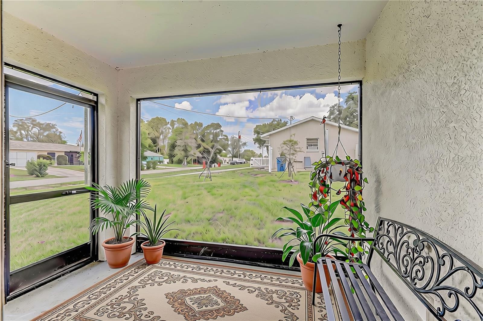 Porch - Virtually staged