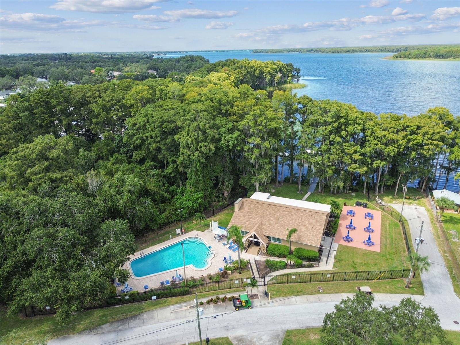 The Lodge with pool, picnic area, grills, butterfly garden
