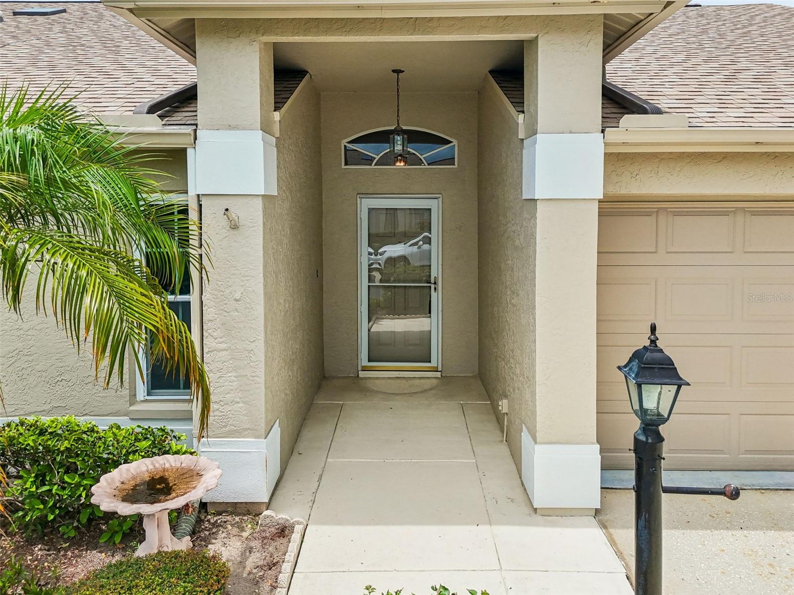 Grand covered front entry
