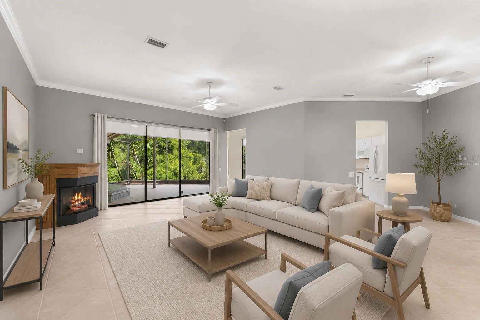 Virtually Staged Living Room