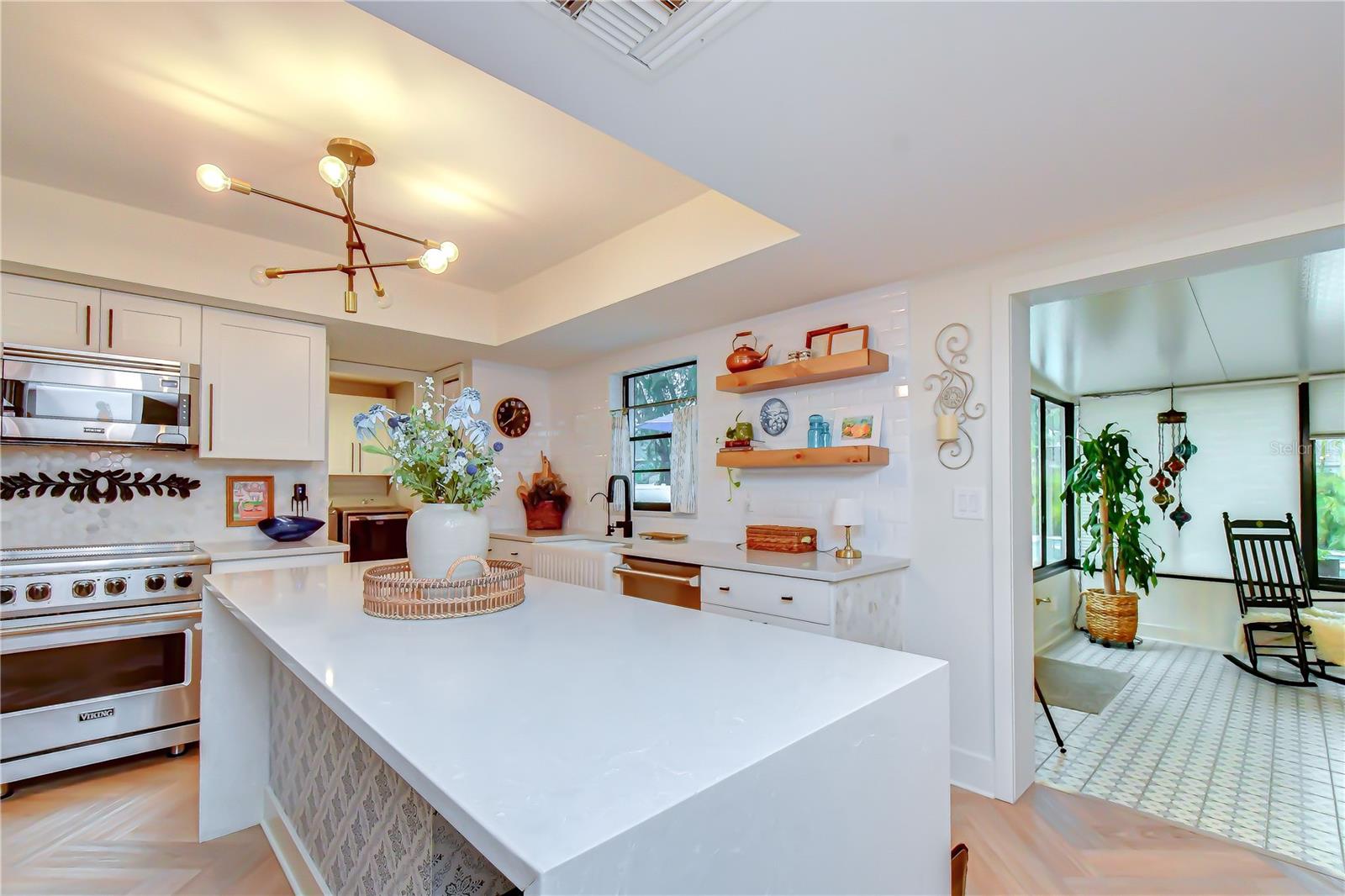 Spacious prep areas perfect for cooking and entertaining.