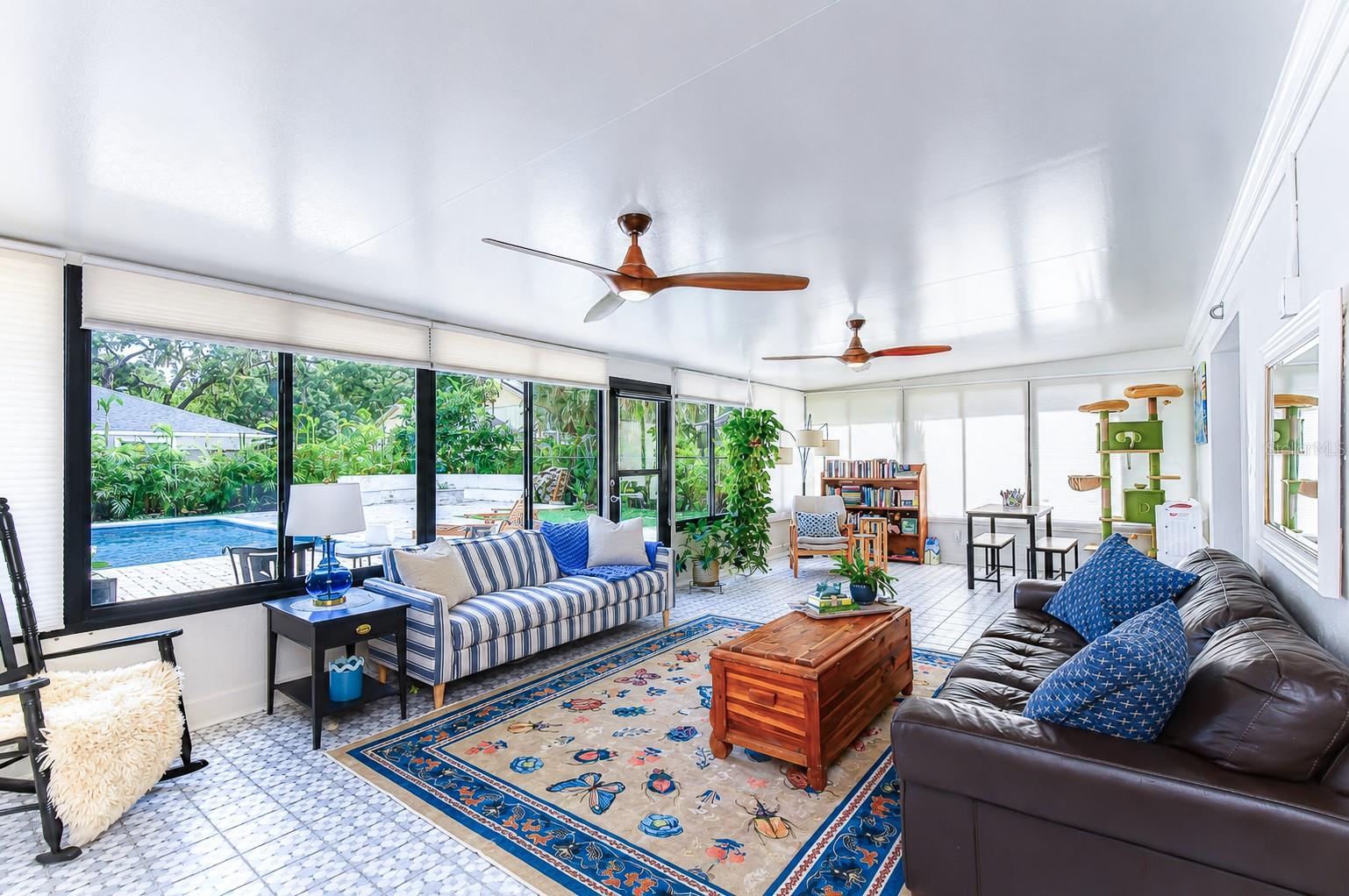 Bright extension of the home's living space.