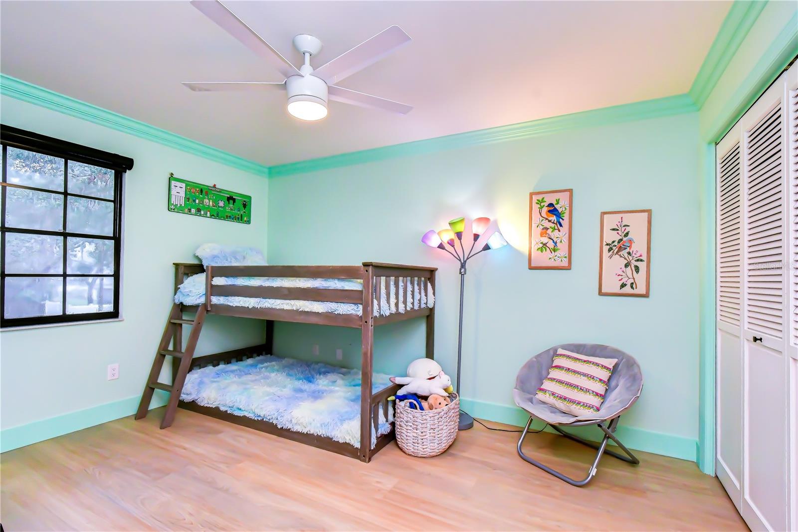 Comfortable guest or family bedroom.