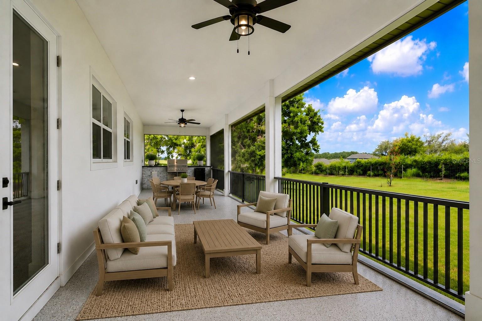 Virtual Staged Rear Porch