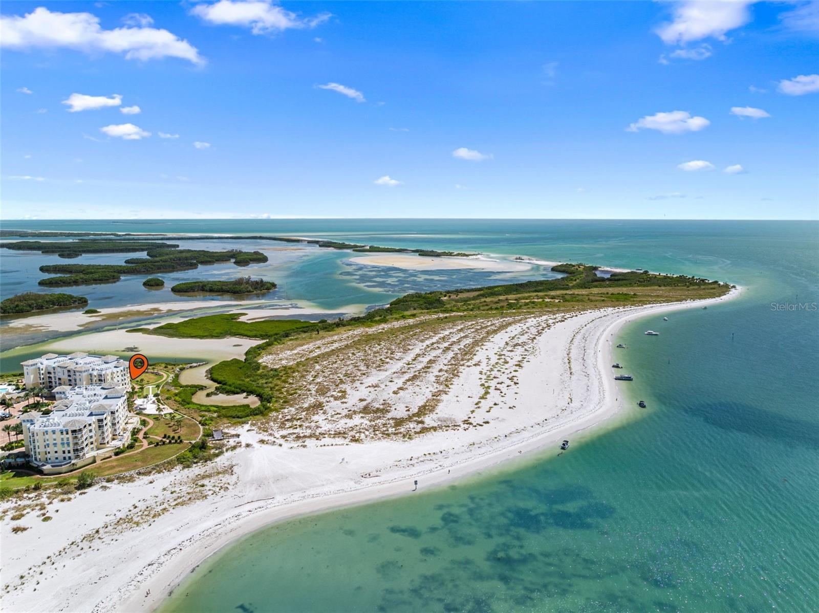 Private beach adjacent to the 1800 acre Shell Key Preserve