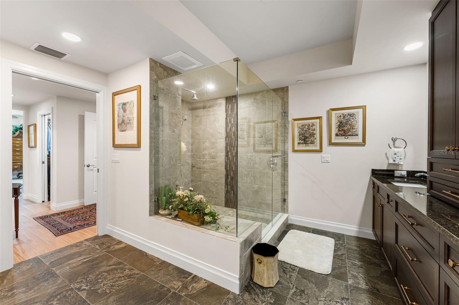 Large walk in shower