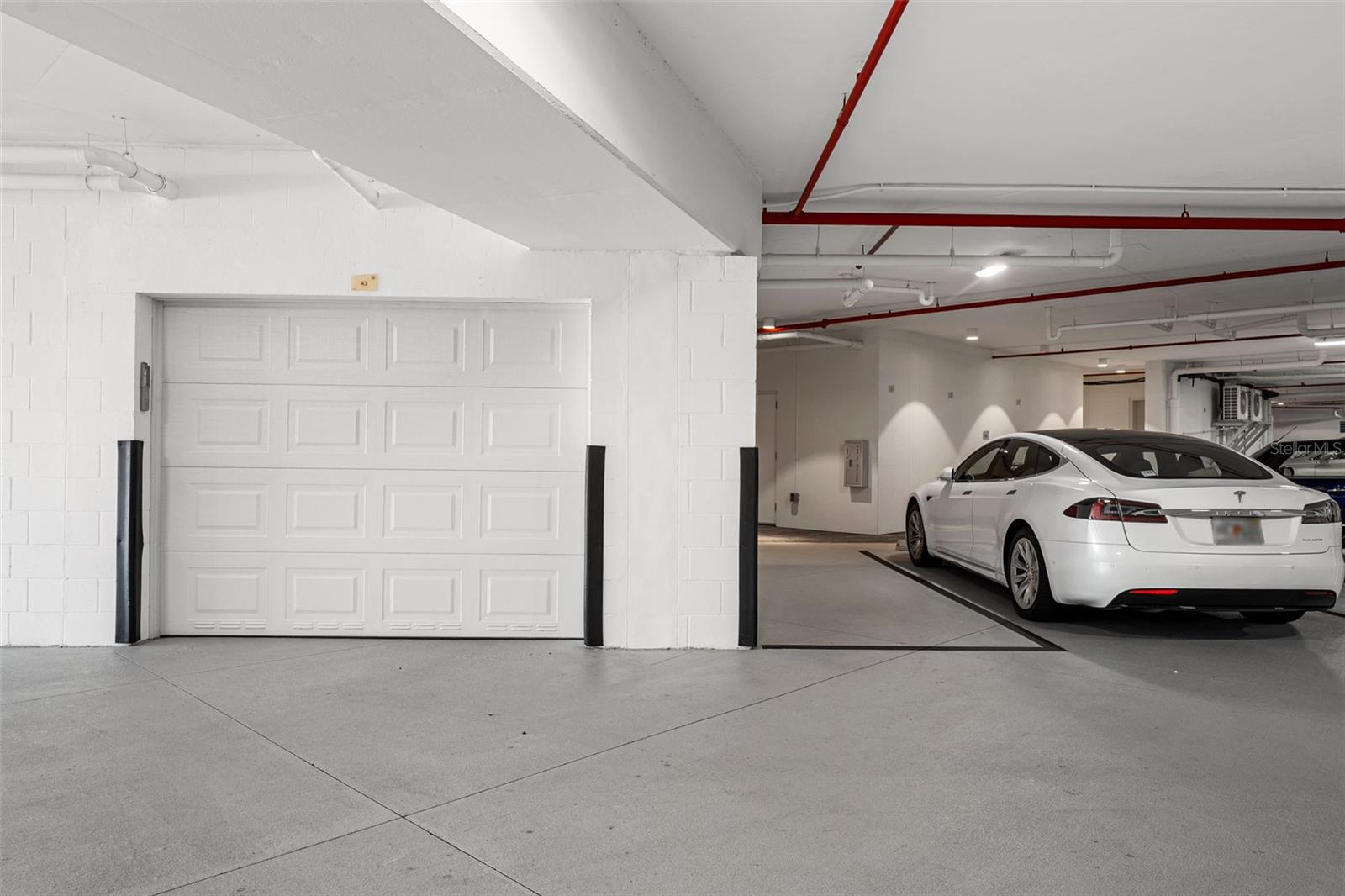 Private garage and assigned parking space