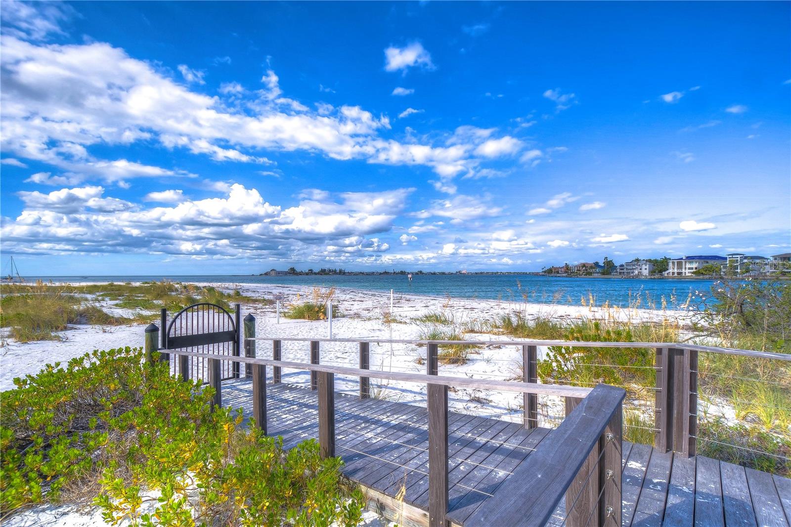 Private boardwalk and entrance to beach