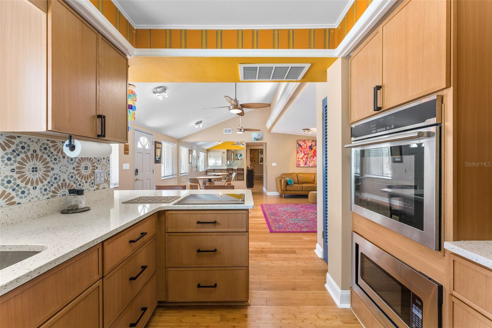 Kitchen towards dining area
