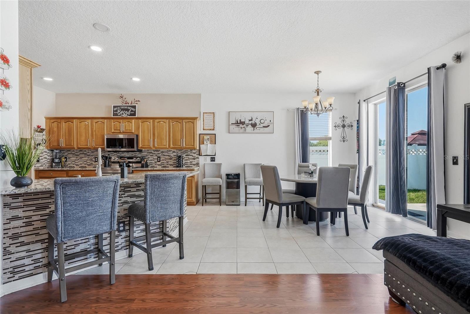 Great Room opens to Kitchen and Nook