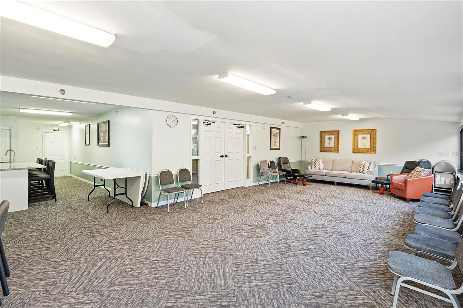 Community room with kitchen.
