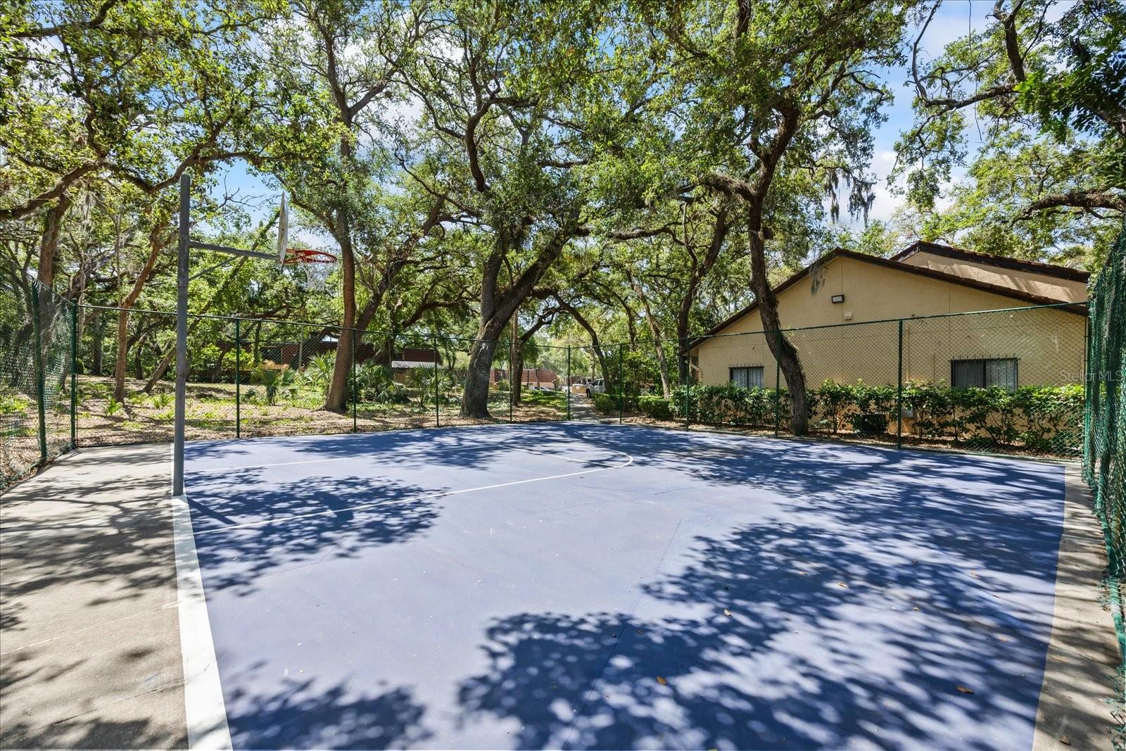 Amenities abound, including basketball courts.