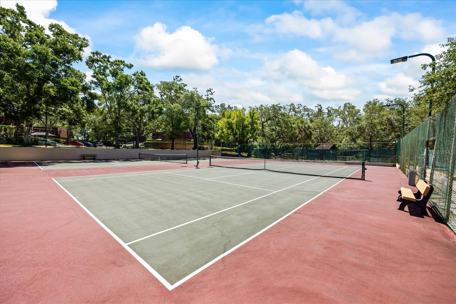 Tennis and pickleball courts!