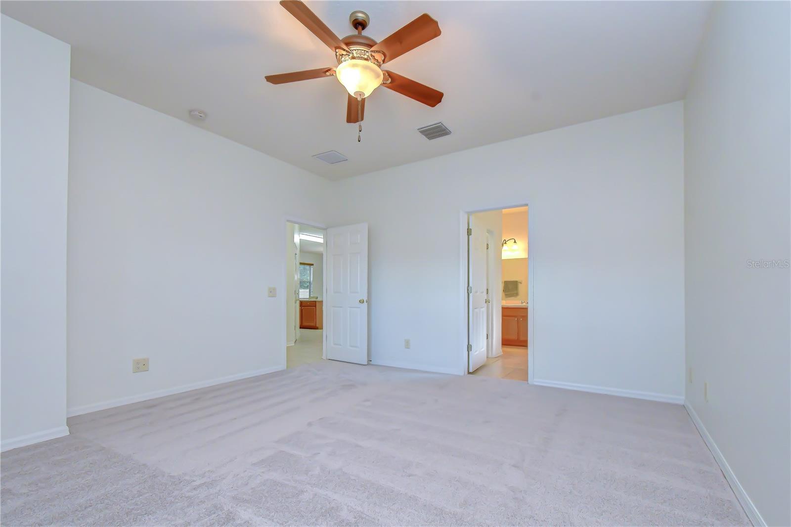Private location at the front of the home.