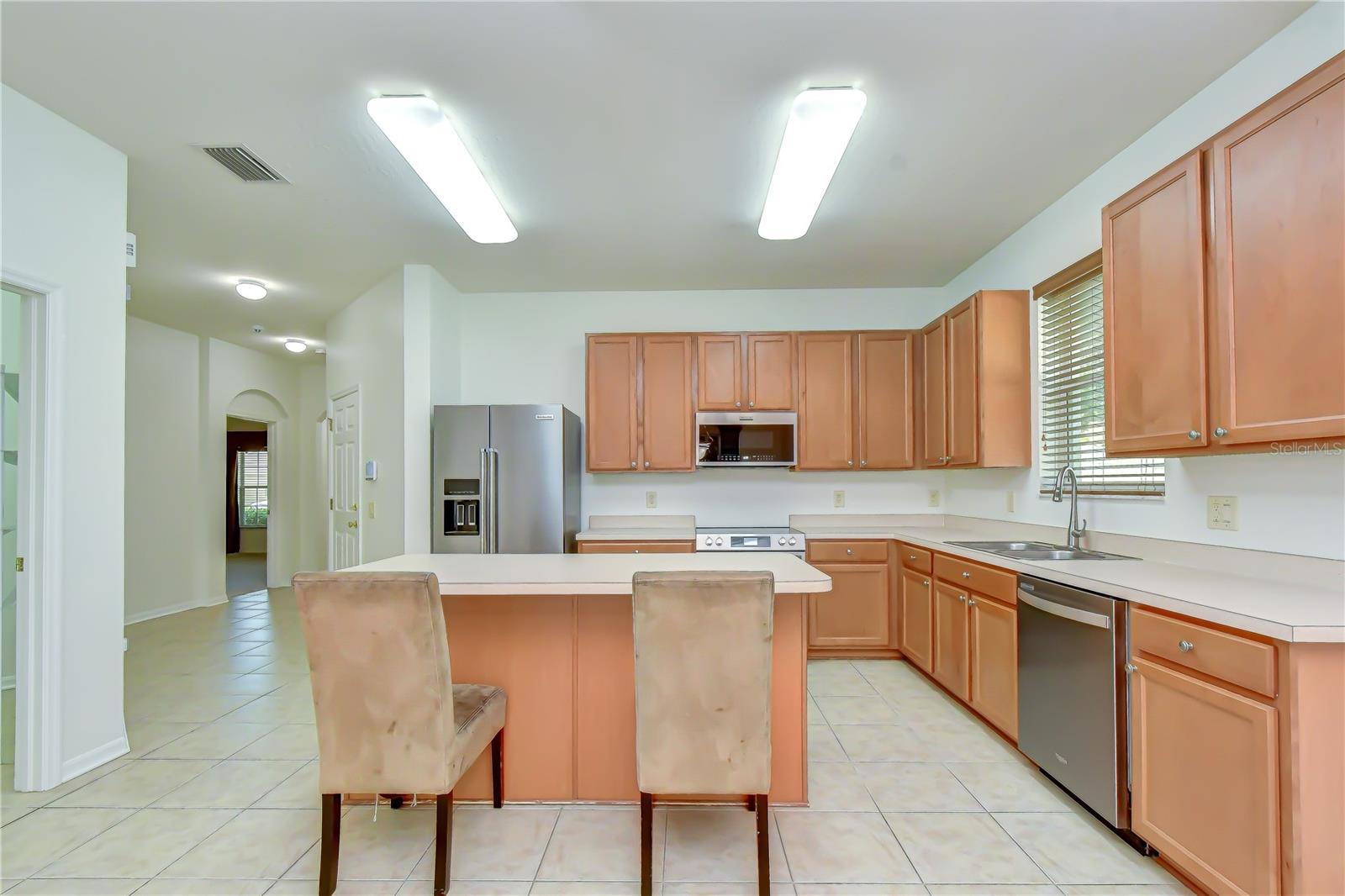 Bright, functional kitchen with updated appliances.