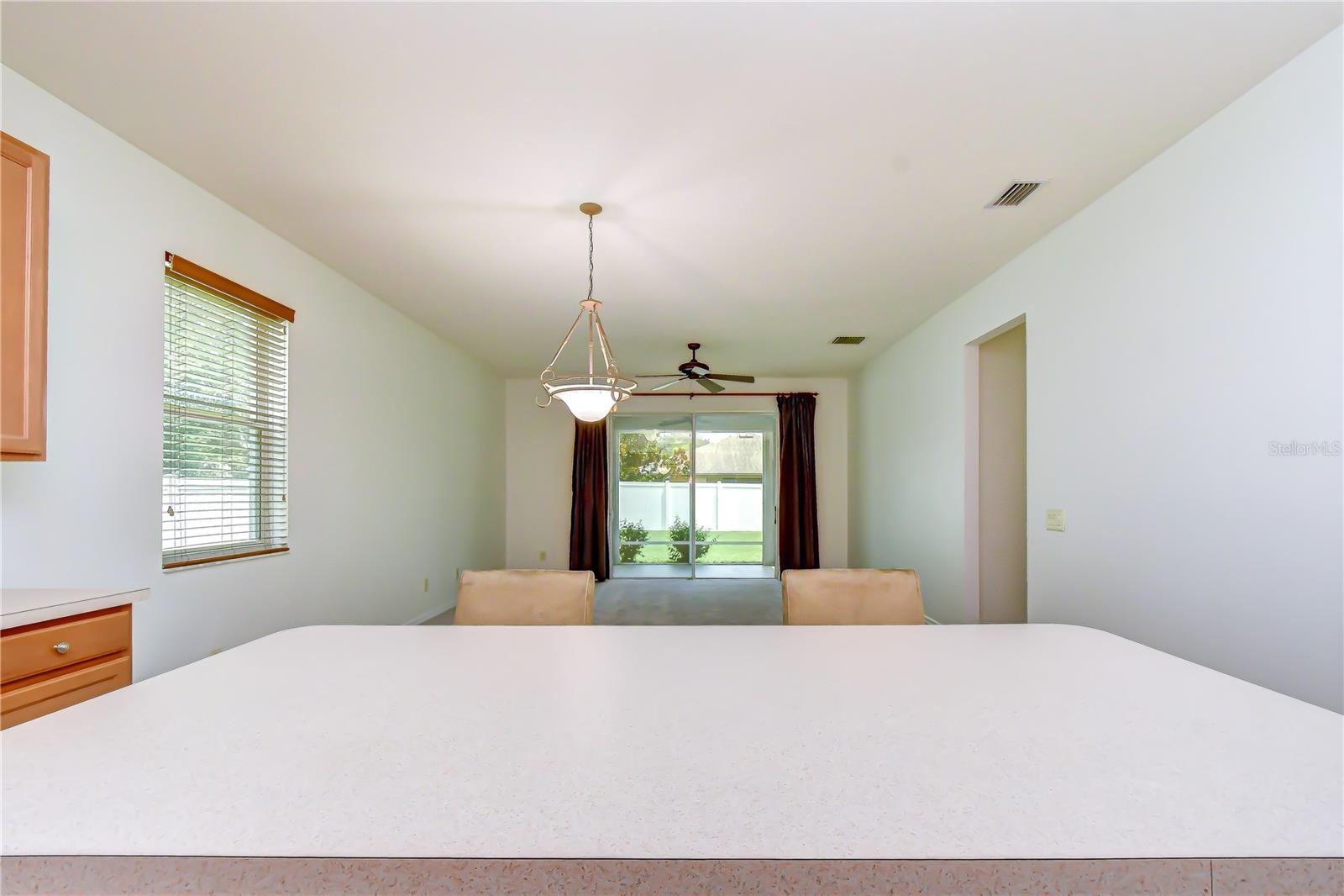 Generous prep space for cooking and entertaining.