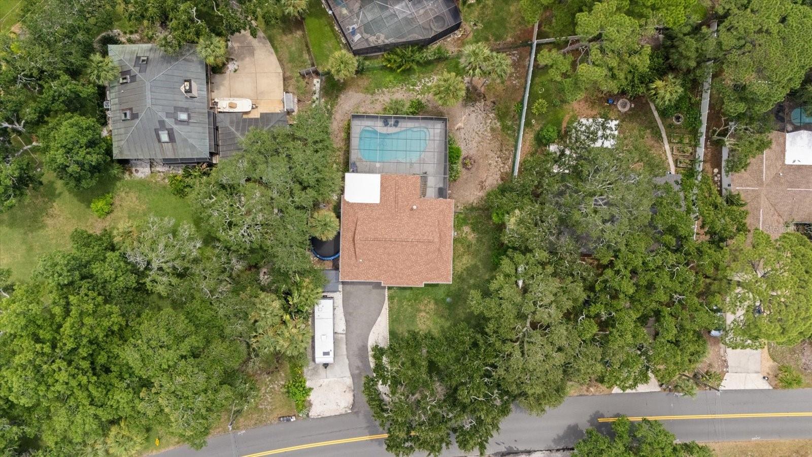 Aerial of the home