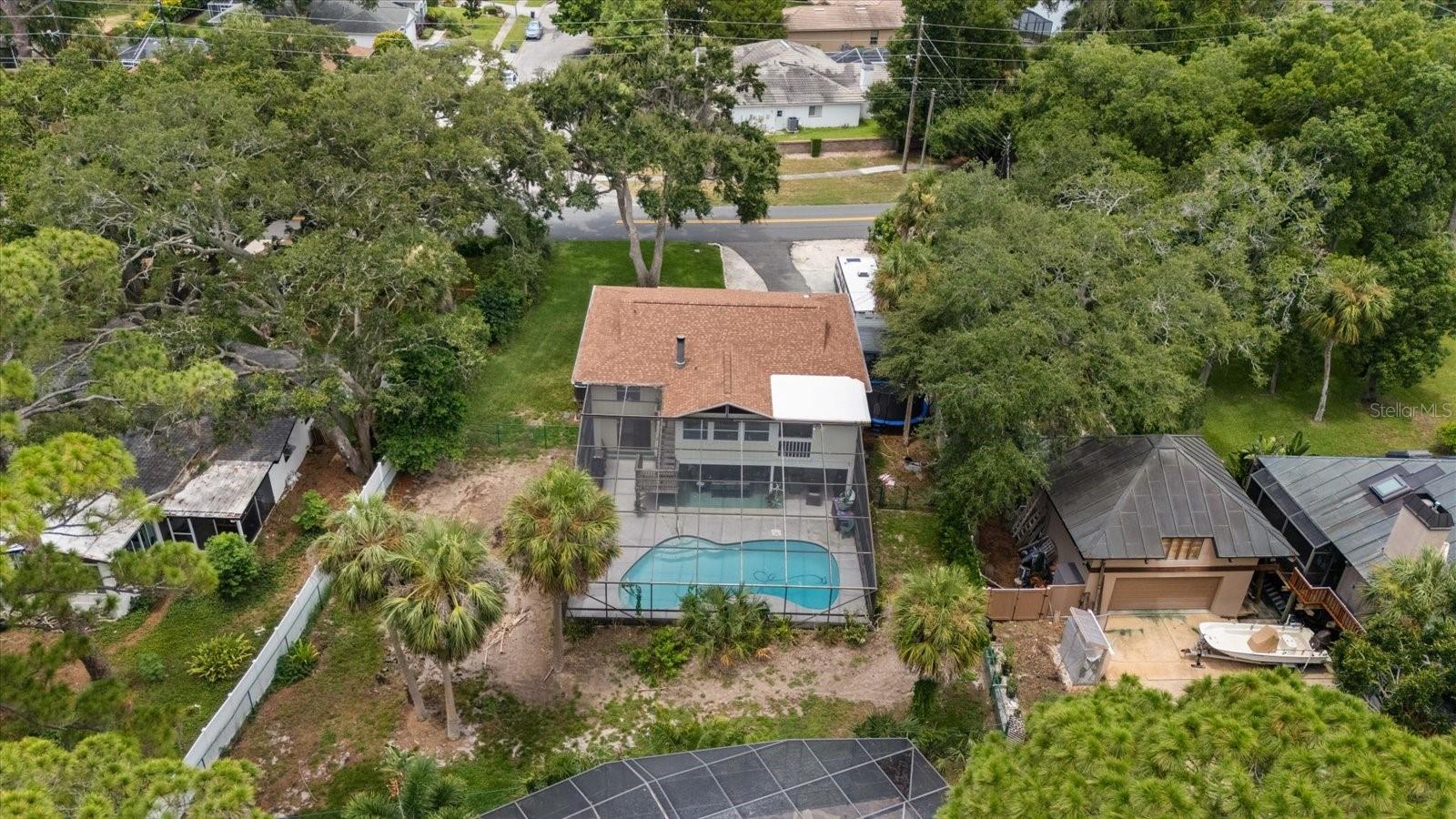 Aerial of the home