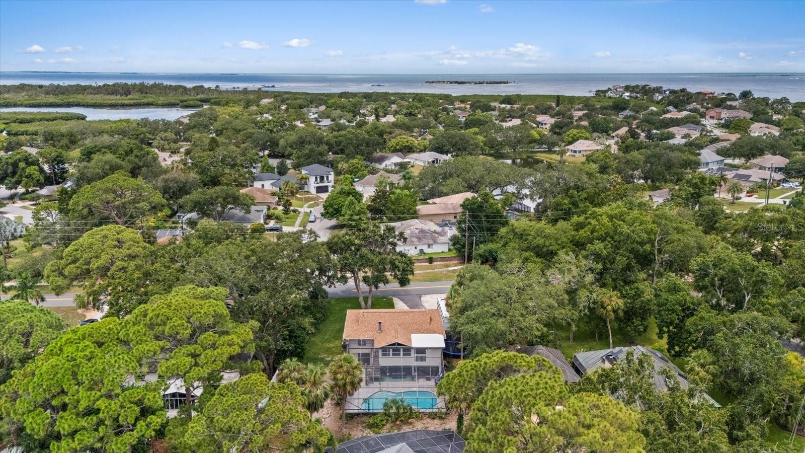 Aerial of the home