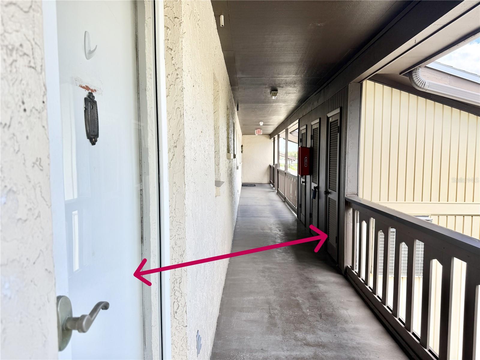 Proximity from unit 204 to storage