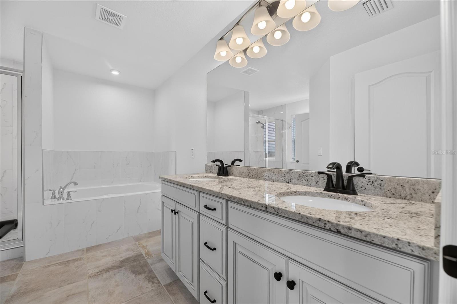 Primary bath with soaker tub