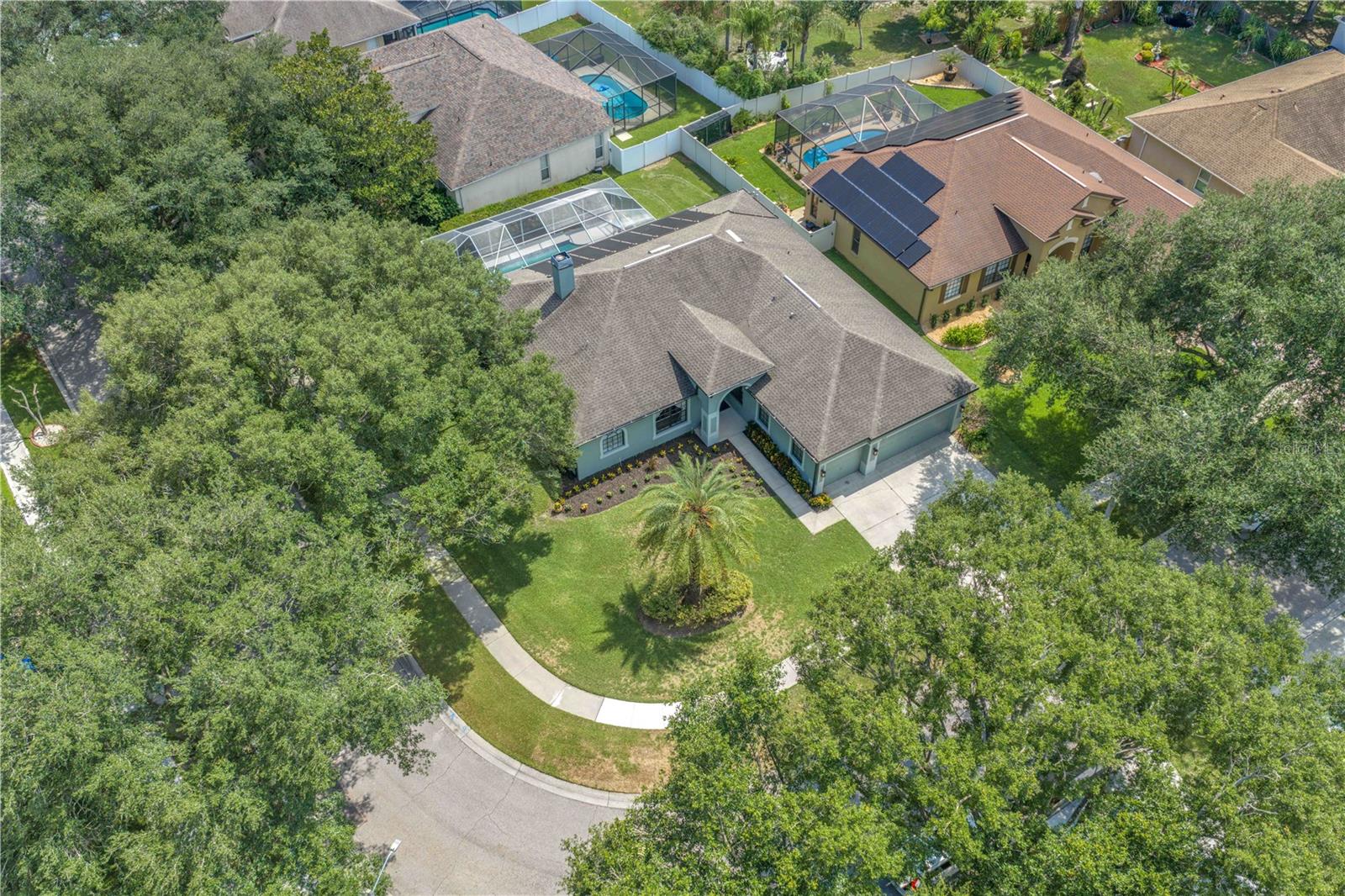 View of oversized corner lot.
