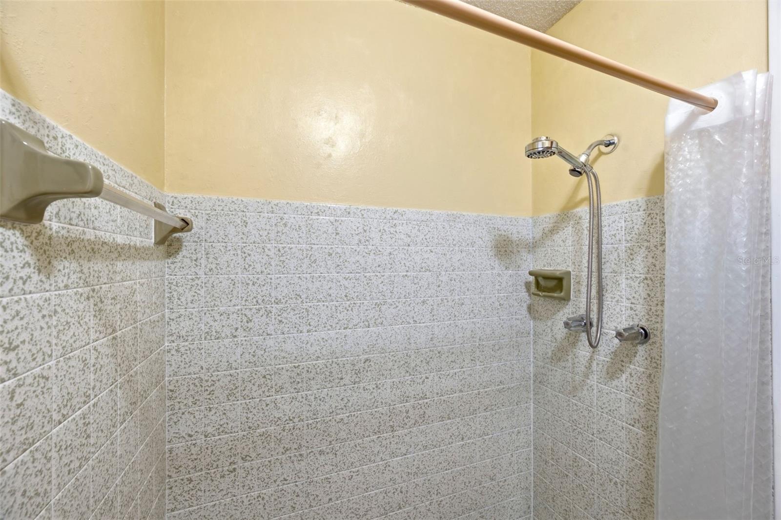Shower in primary bathroom.