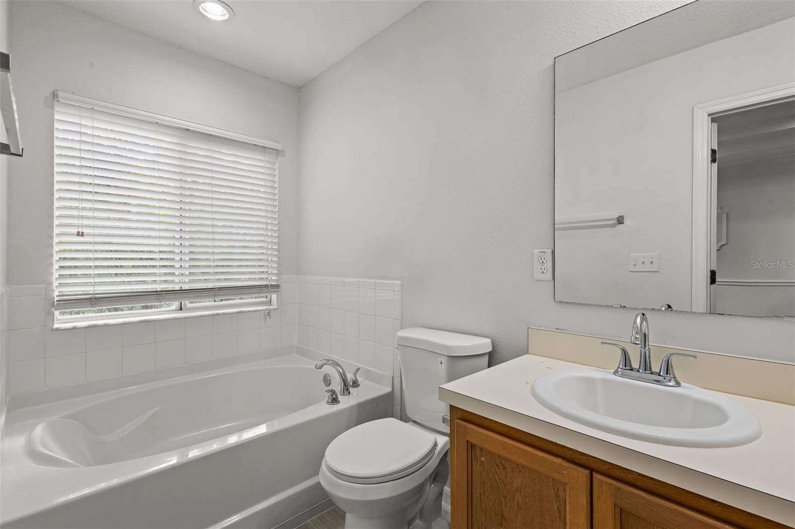 Garden tub master bathroom