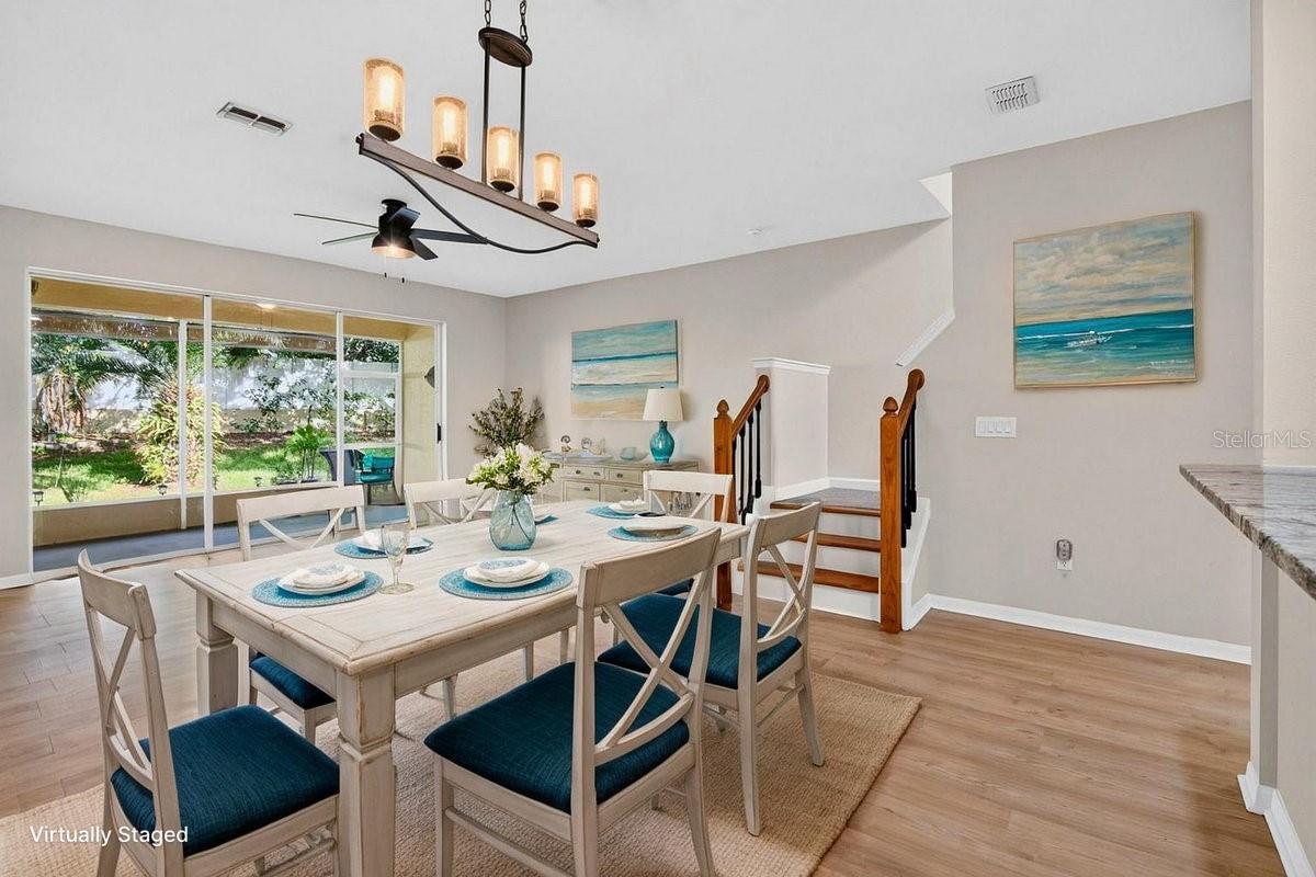Staged Dining Area