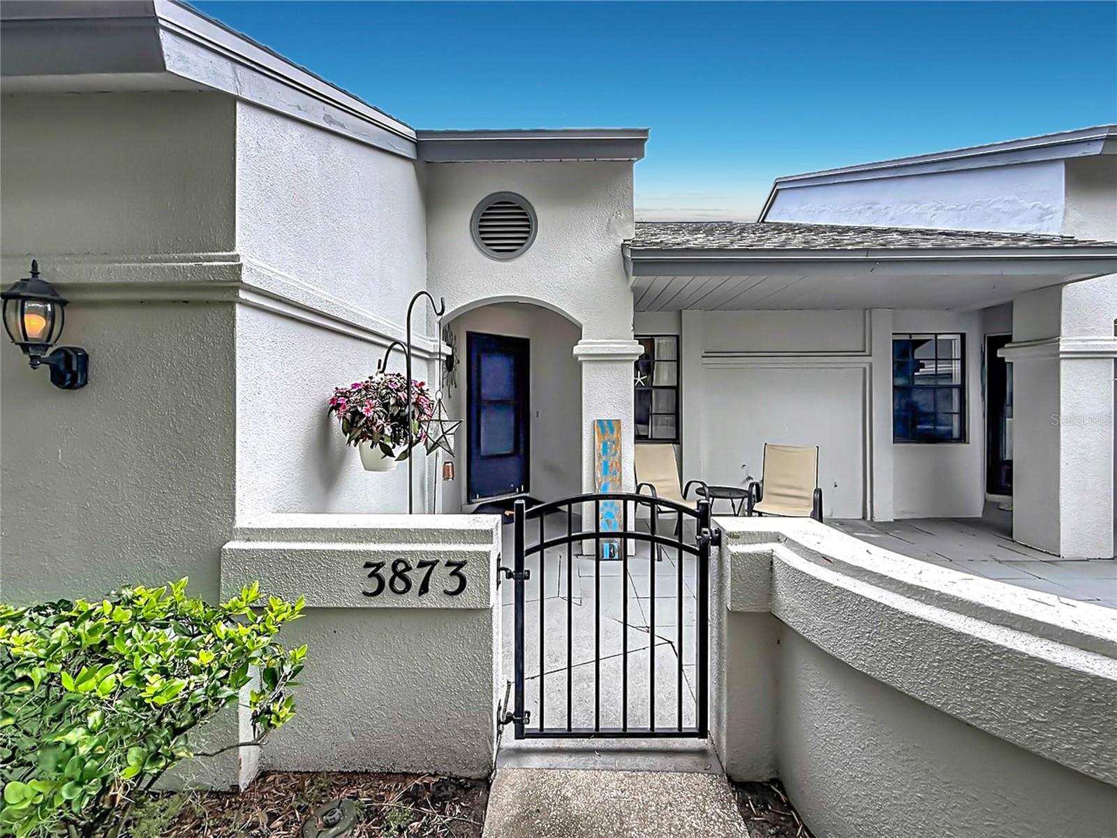 Gated Patio Greets Your Guests