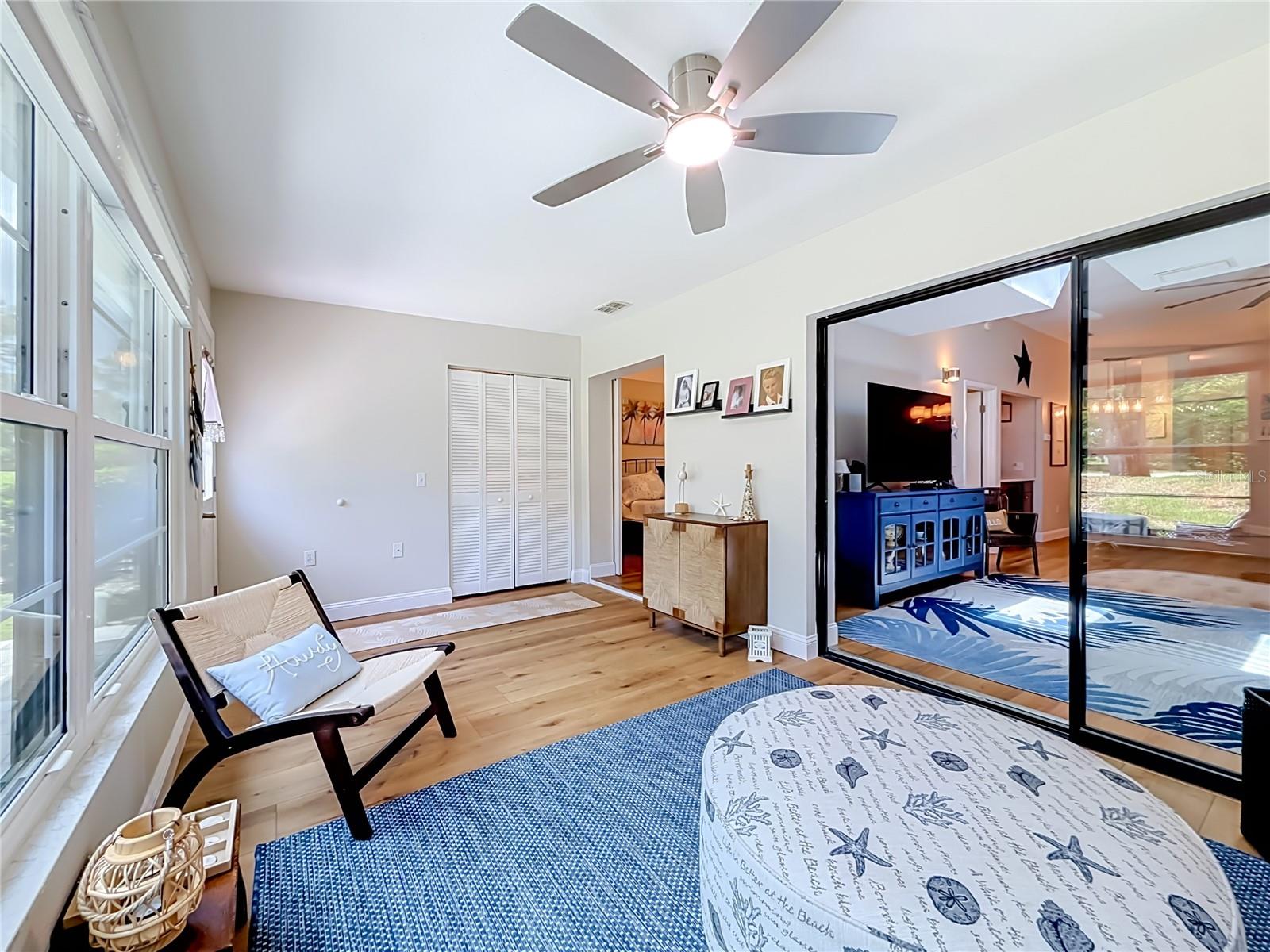 Barn Door Leads to Primary Bedroom