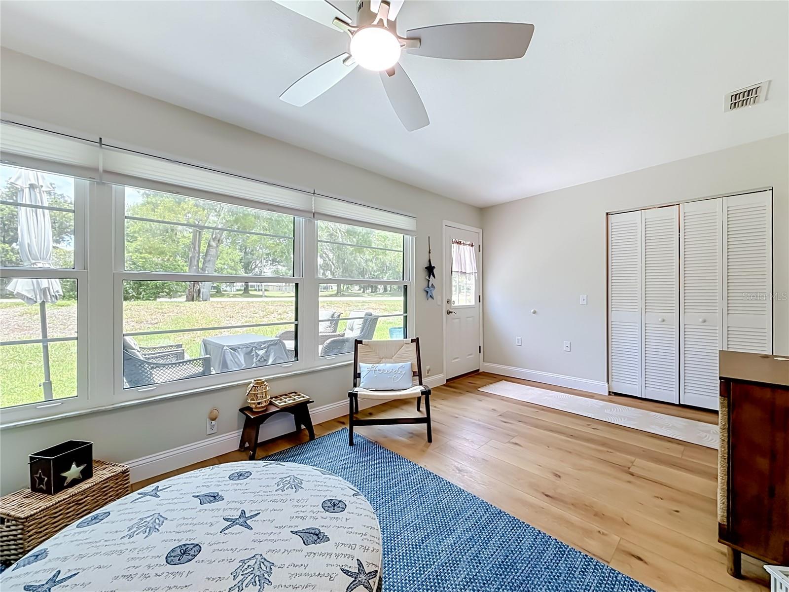 New Blinds and Ceiling Fan